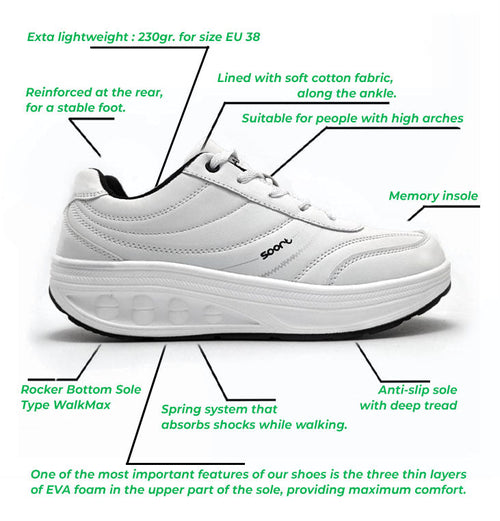 Rocker Sole Shoes Apollo Medical BW8-2 (Type WalkMax)